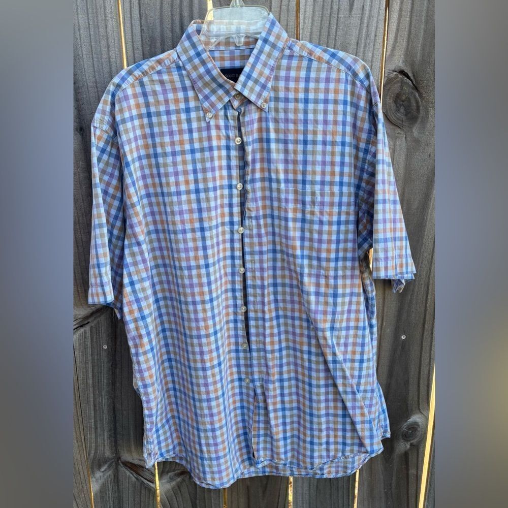 XL Gap Scott Barber Casual Button Down Shirt Short Sleeve Pocket Mens Size XLarg